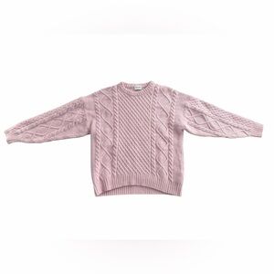 Aritzia Light Pink Cable Knit Sweater